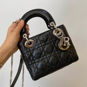 Dior Lady mini in calfskin black